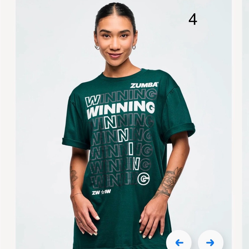 Zumba Fitness Green Winning Tee